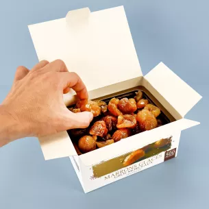ballotin bois gros morceaux marrons glacés