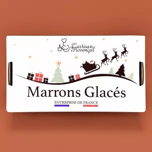 Coffret en bois décor 8 marrons