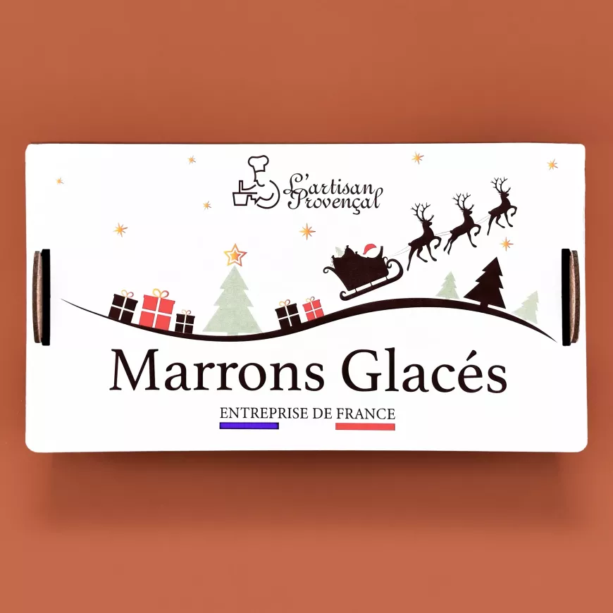 Marrons glacés artisanaux avec boîte métal - 160g