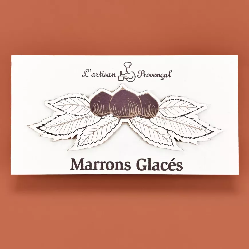 Coffret de marrons glacés enveloppés