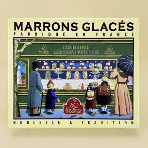 Coffret cadeau artisanal contenant 16 marrons