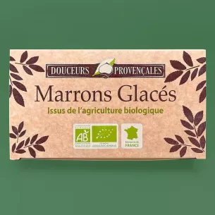Ballotin kraft Bio avec 8 marrons glacés