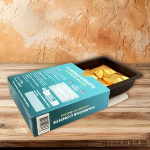 étui de 4 marrons chocolat
