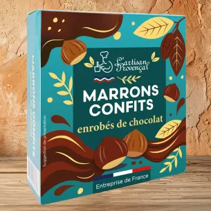 étui 4 marrons enrobés de chocolat