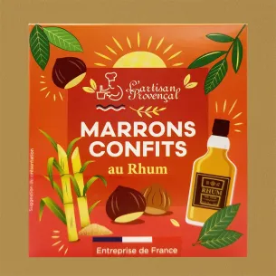 Box of 4 rum-candied chestnuts