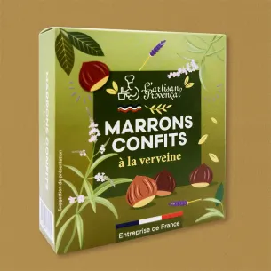 Coffret de 4 marrons à la verveine