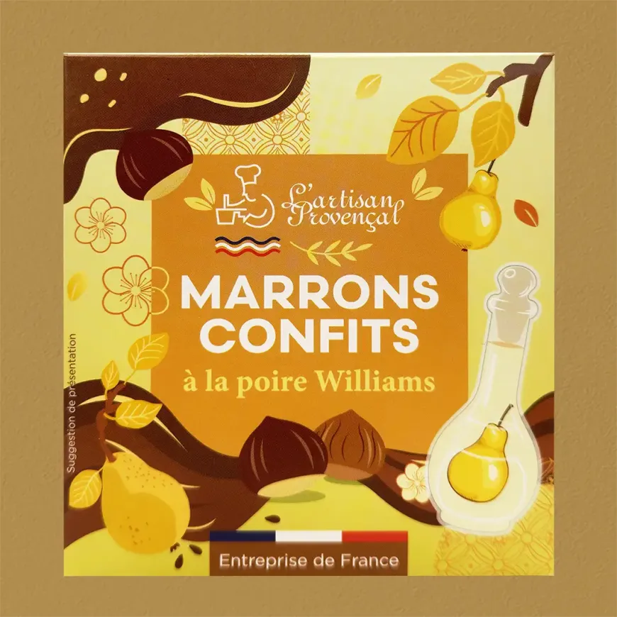 Douceurs sucrées alcool de poire marrons