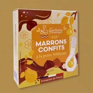 Coffret de 4 marrons à la poire williams