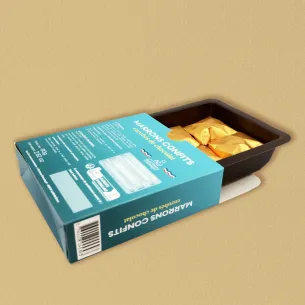 étui 4 marrons enrobés de chocolat