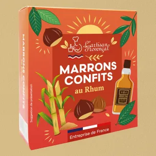 Coffret de 4 marrons au rhum