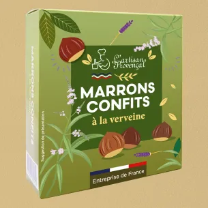 Coffret de 4 marrons à la verveine