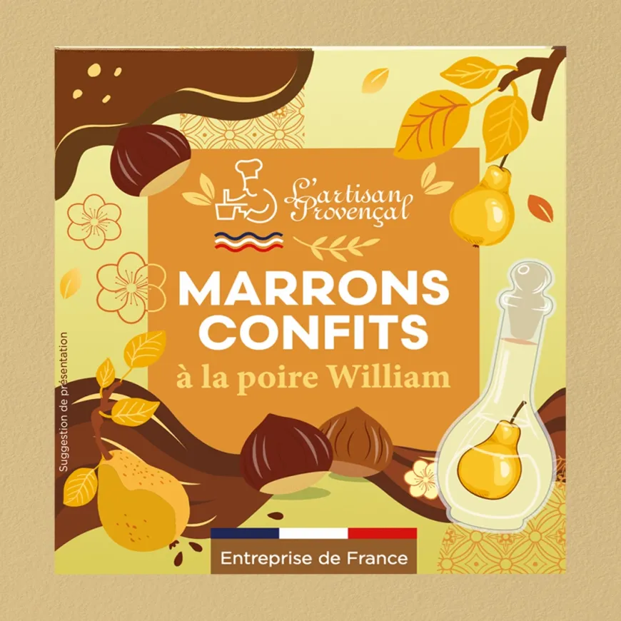 Douceurs sucrées alcool de poire marrons