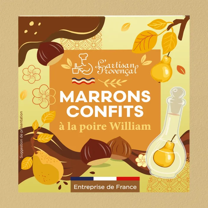 Douceurs sucrées alcool de poire marrons