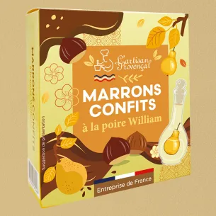 Coffret de 4 marrons à la poire williams